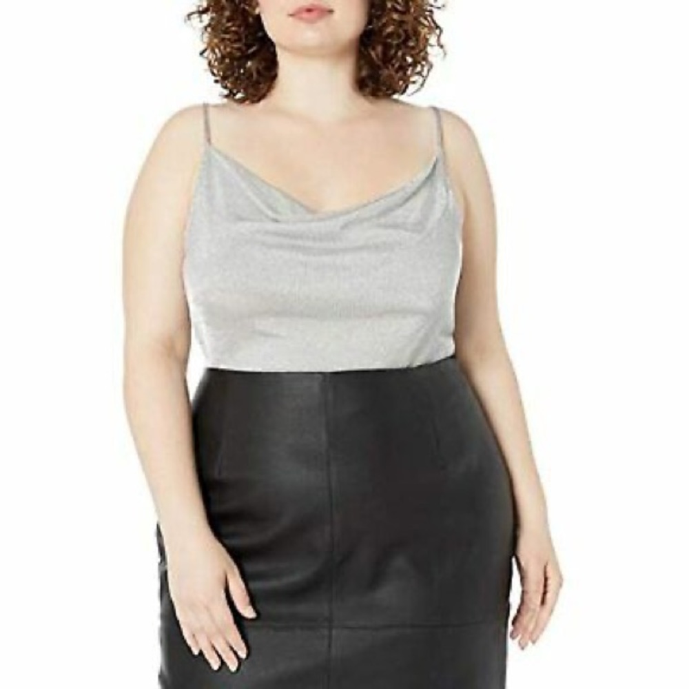 City Chic Women’s Plus Metallic Shimmer Top